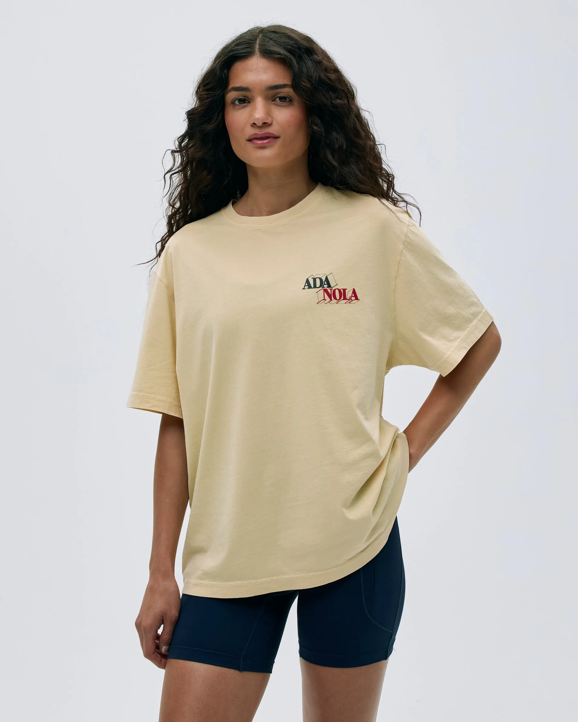 Sports Play Vintage Wash Lightweight T-shirt - Butter Yellow