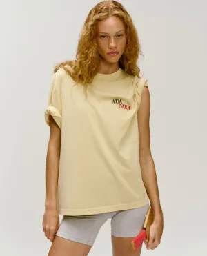 Sports Play Vintage Wash Lightweight T-shirt - Butter Yellow