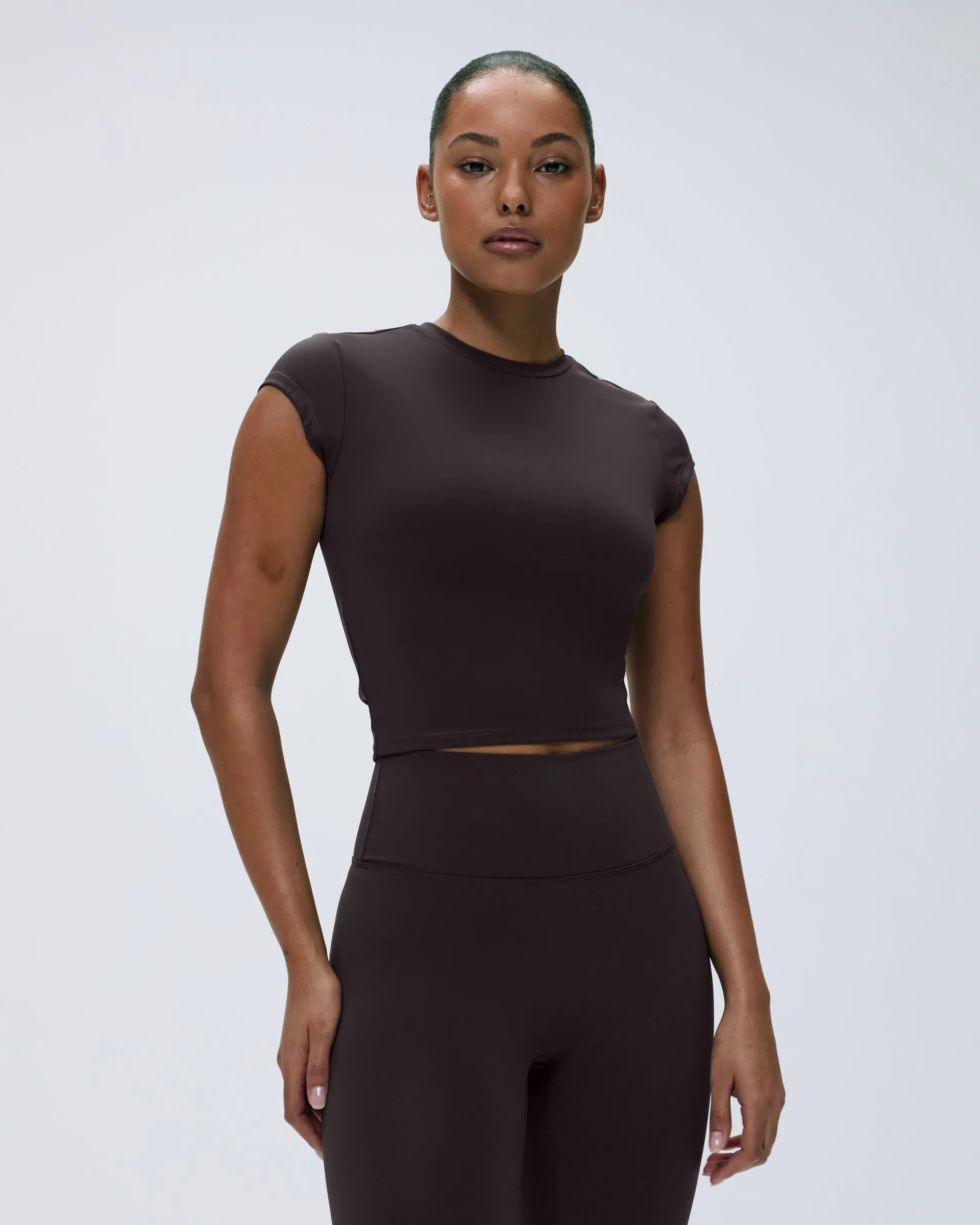 Ultimate Cap Sleeve Top - Coffee Bean