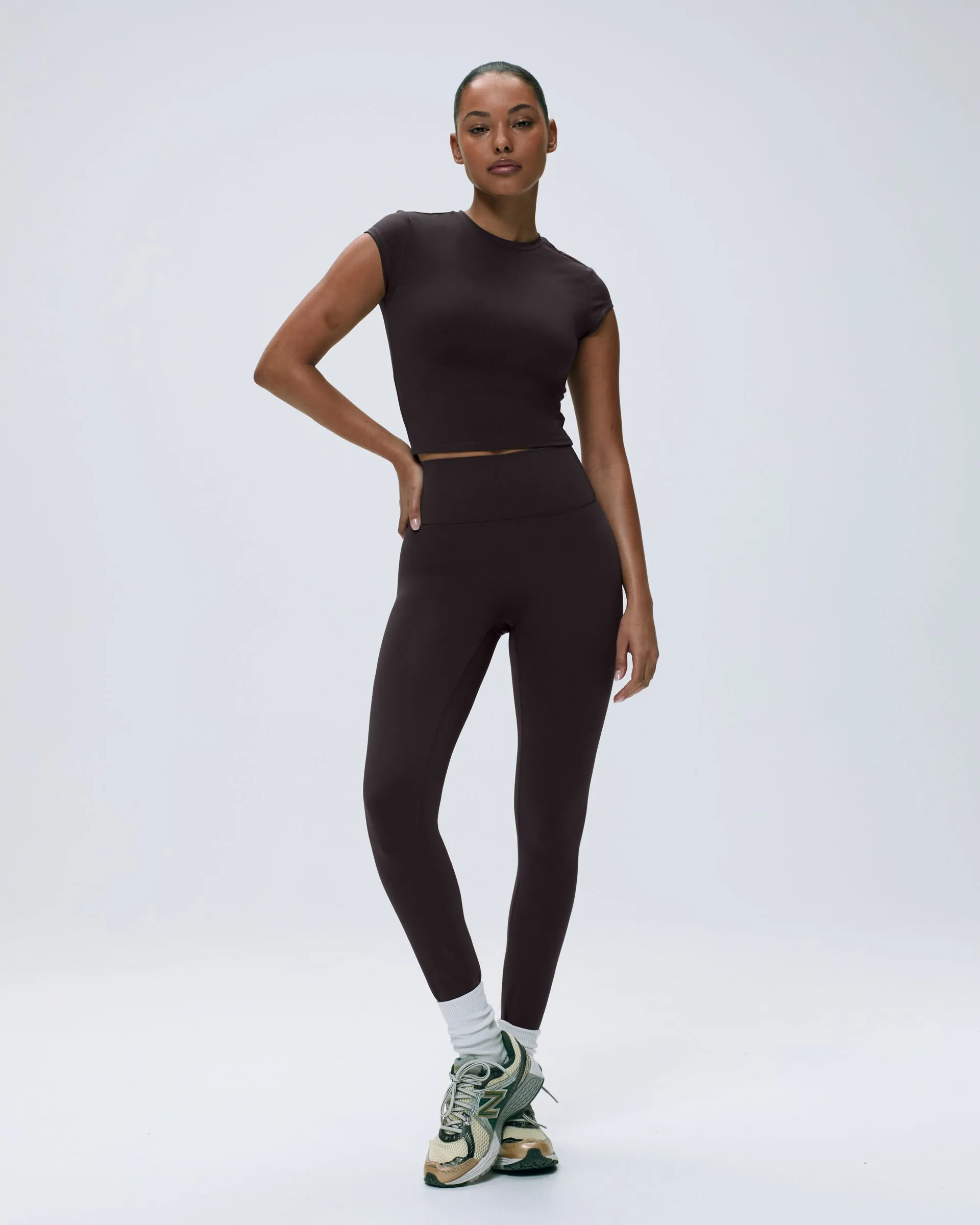Ultimate Cap Sleeve Top - Coffee Bean