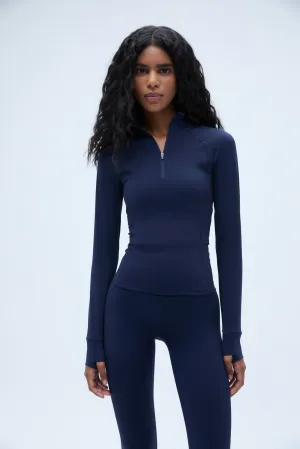 Ultimate Long Sleeve Quarter Zip Top - Navy Blue
