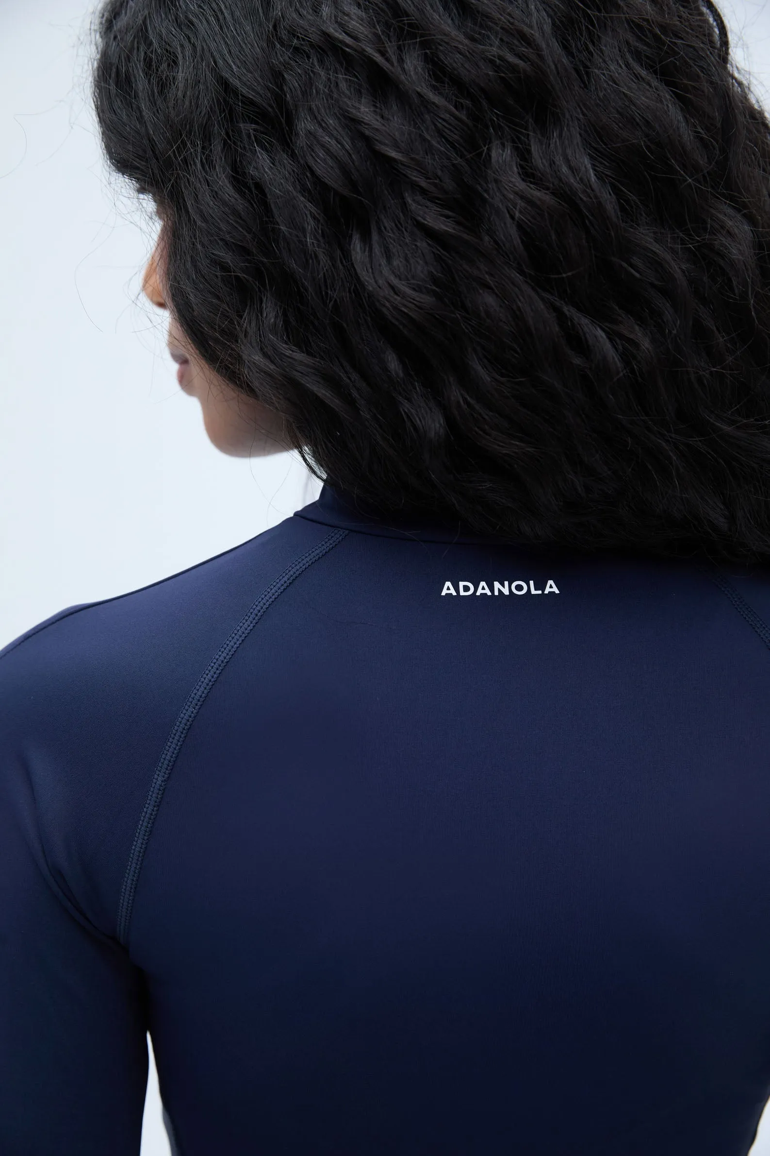 Ultimate Long Sleeve Quarter Zip Top - Navy Blue