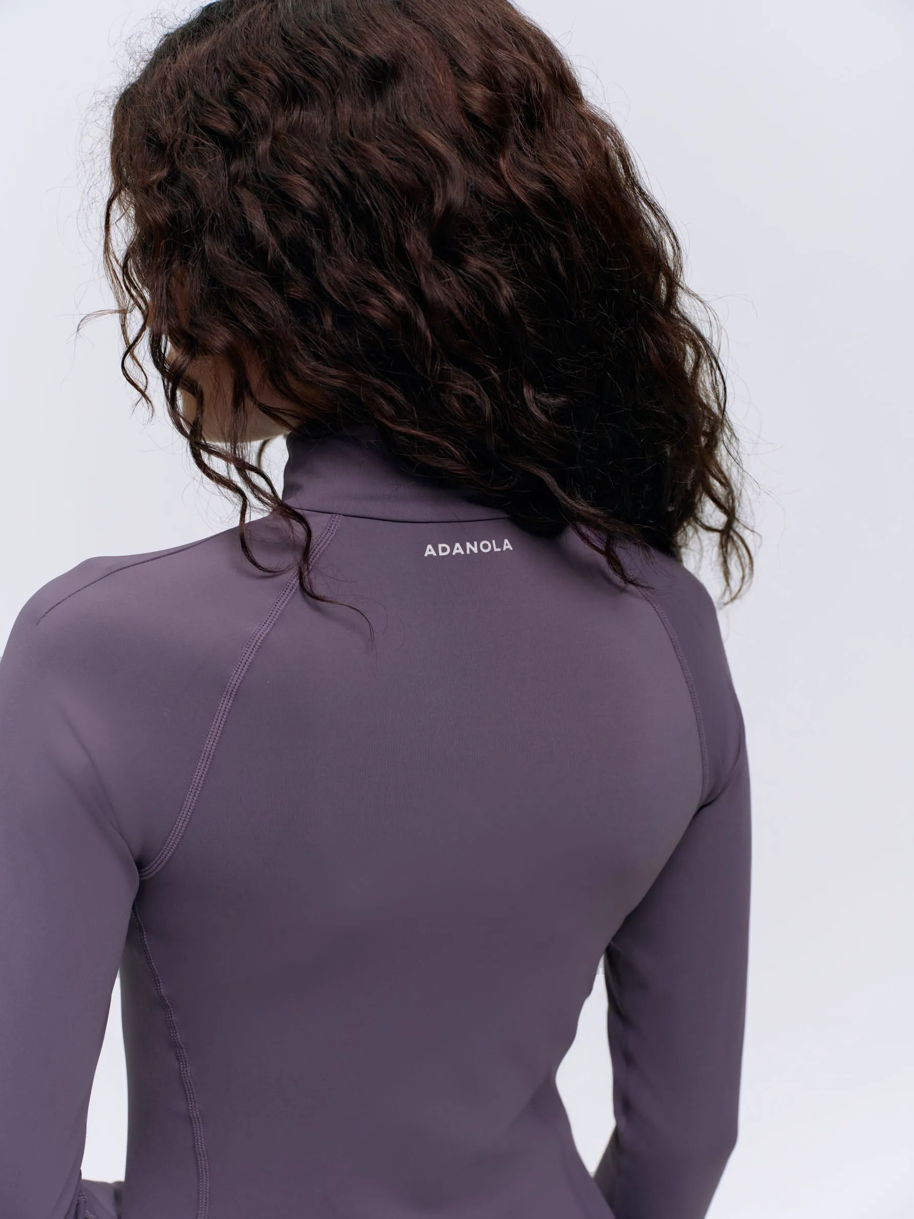Ultimate Long Sleeve Quarter Zip Top - Violet Purple