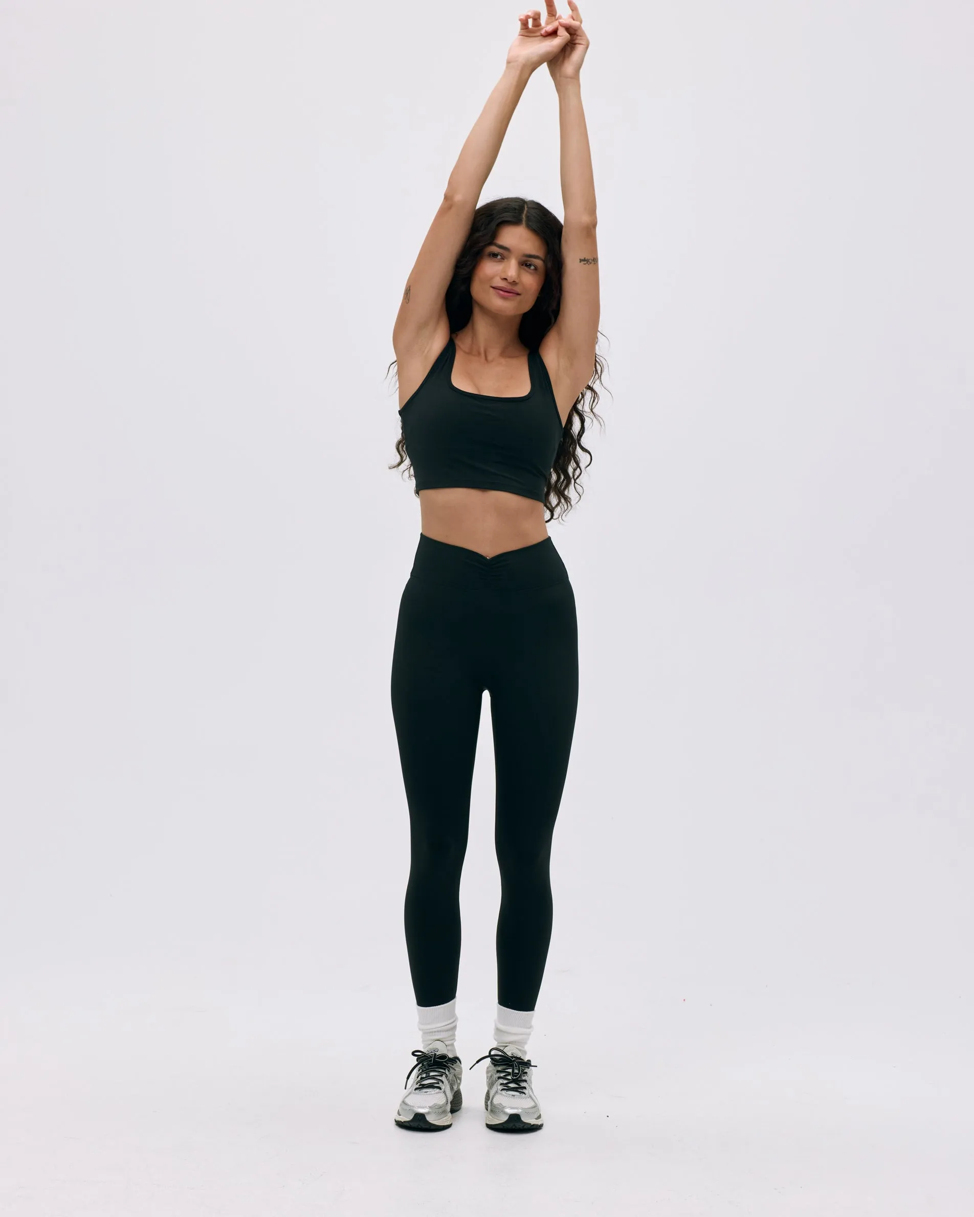 Ultimate Ruched Front Leggings - Black