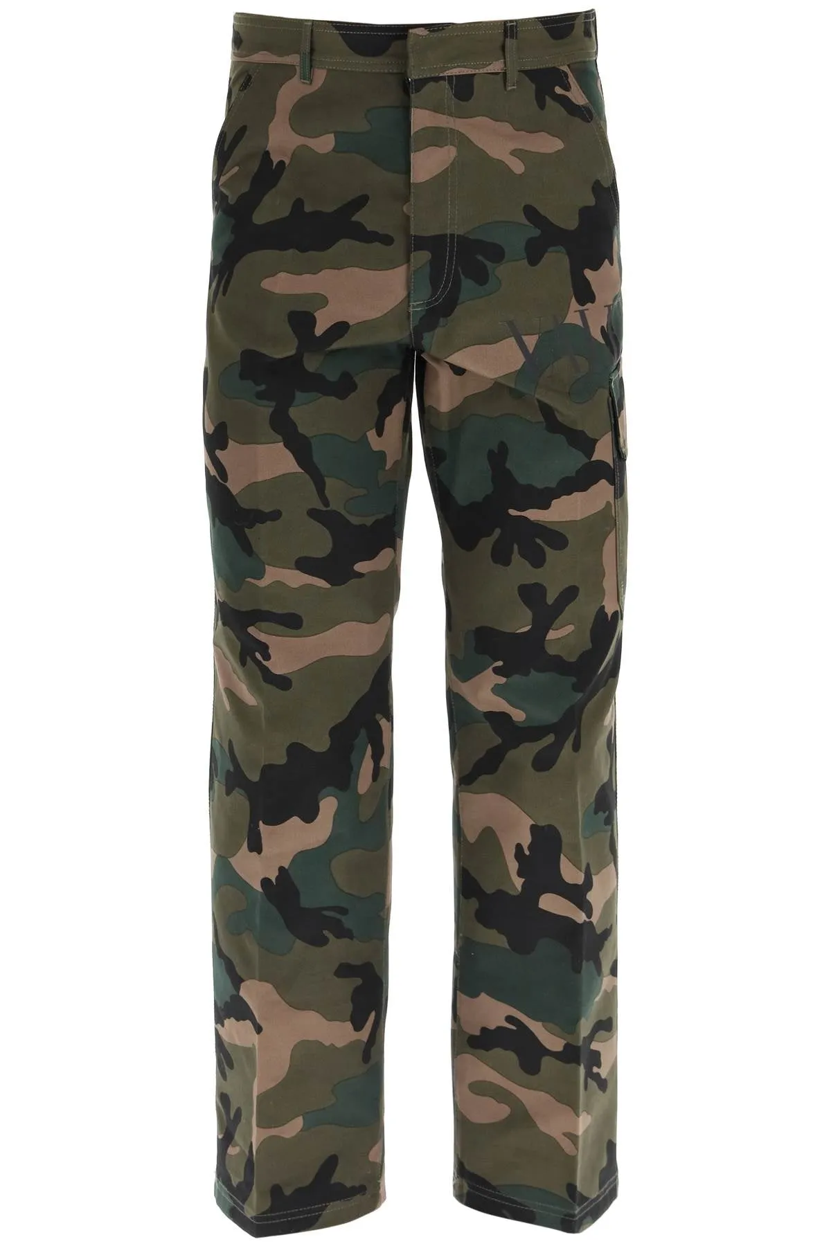 Valentino Camouflage Printed Straight Leg Trousers