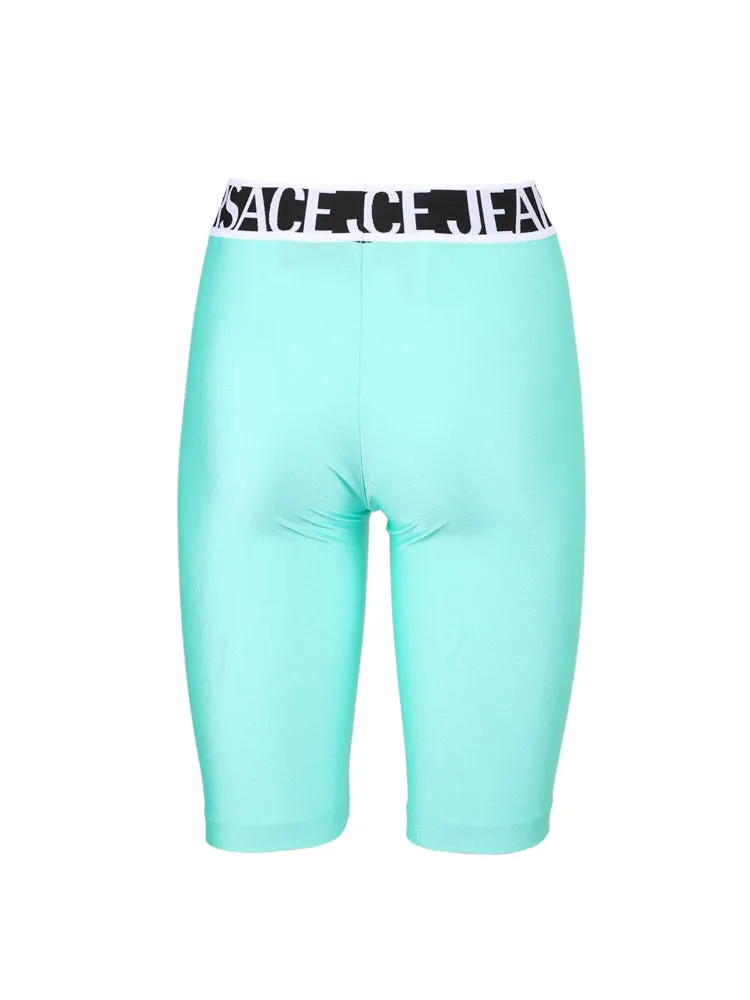 Versace Jeans Couture Logo-Waistband Knee-Length Cycling Shorts