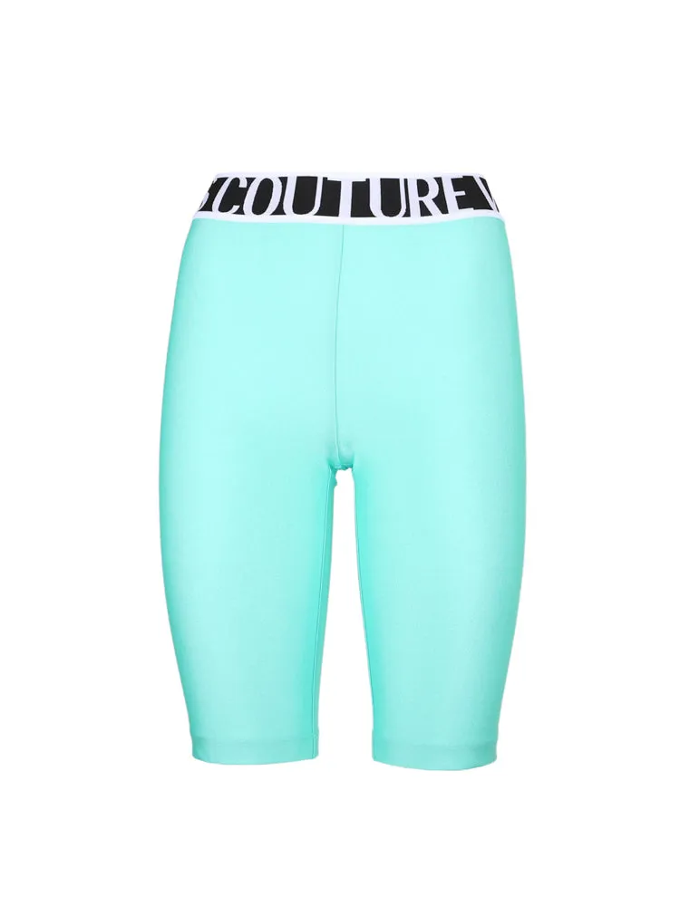 Versace Jeans Couture Logo-Waistband Knee-Length Cycling Shorts