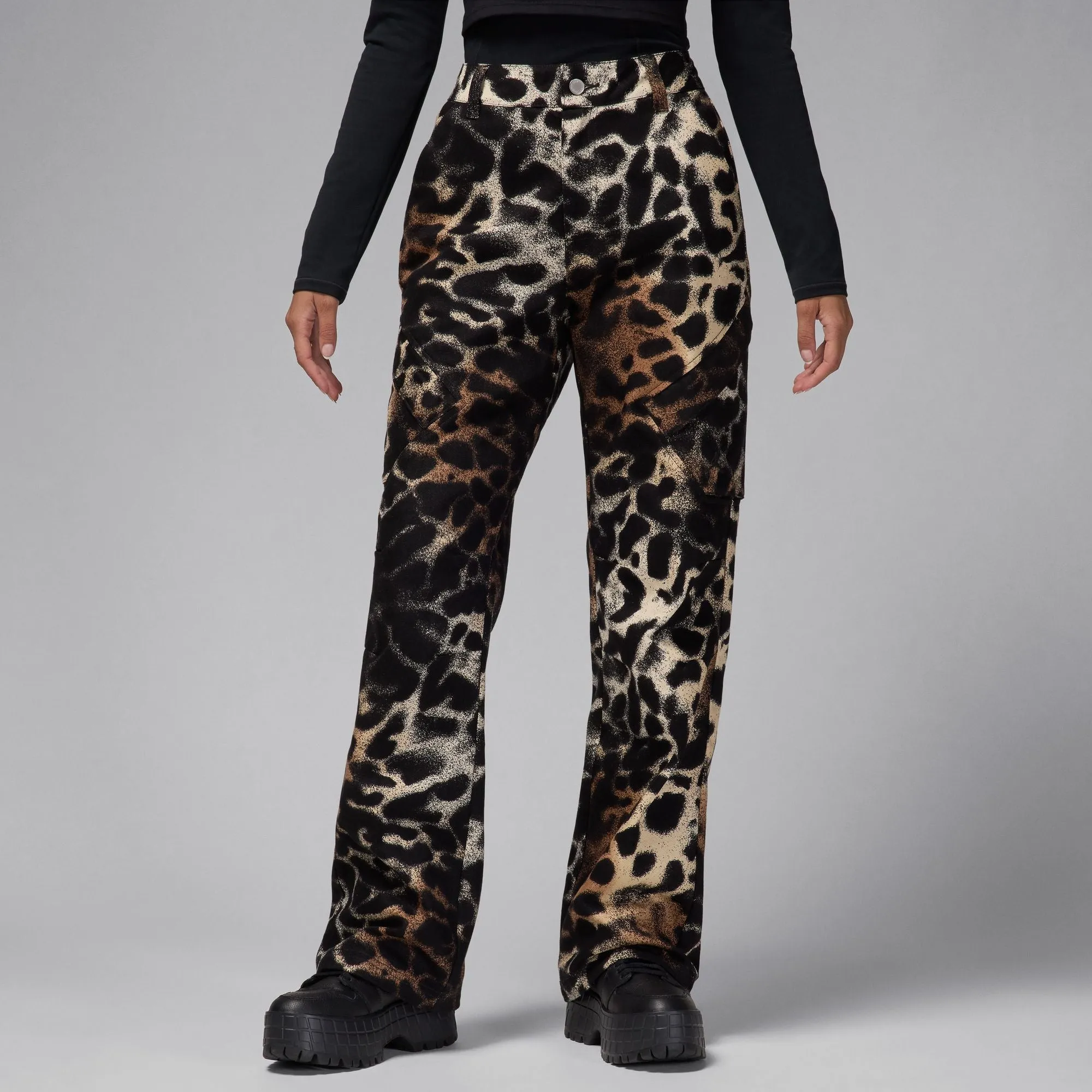 W PRINTED PANTS ARCHAEO BROWN