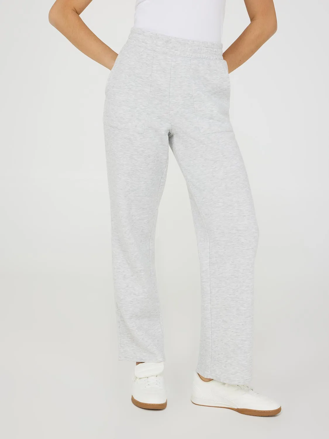 Wide-Leg Fleece Pants