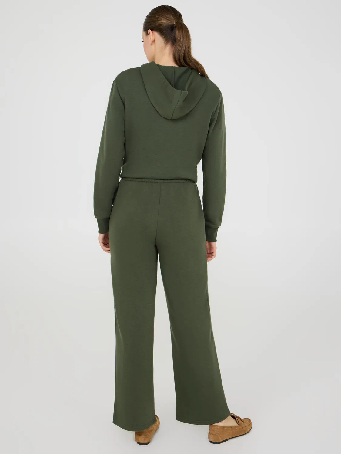 Wide-Leg Fleece Pants