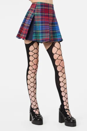 Wide Net Suspender Tights