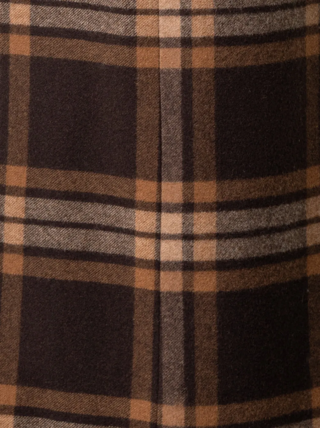Wide Wool Flannel Check Pants