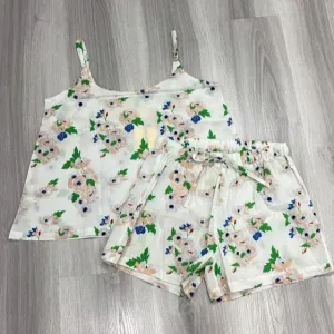 Women Strappy Pyjama Peony Flower - ملابس سباحة