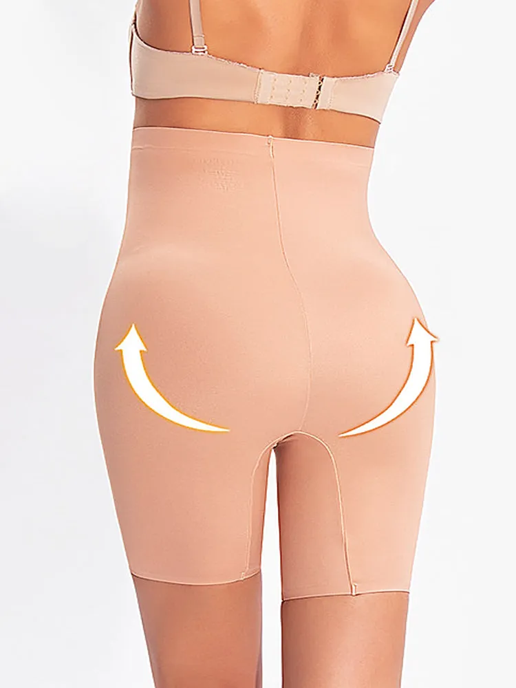 Women Waisted Tummy Control BodyShaper Slip Shorts for Under Dresses