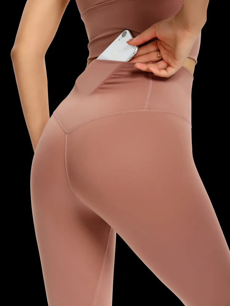 Women's High Waist Tummy Control Workout Pants with Pockets