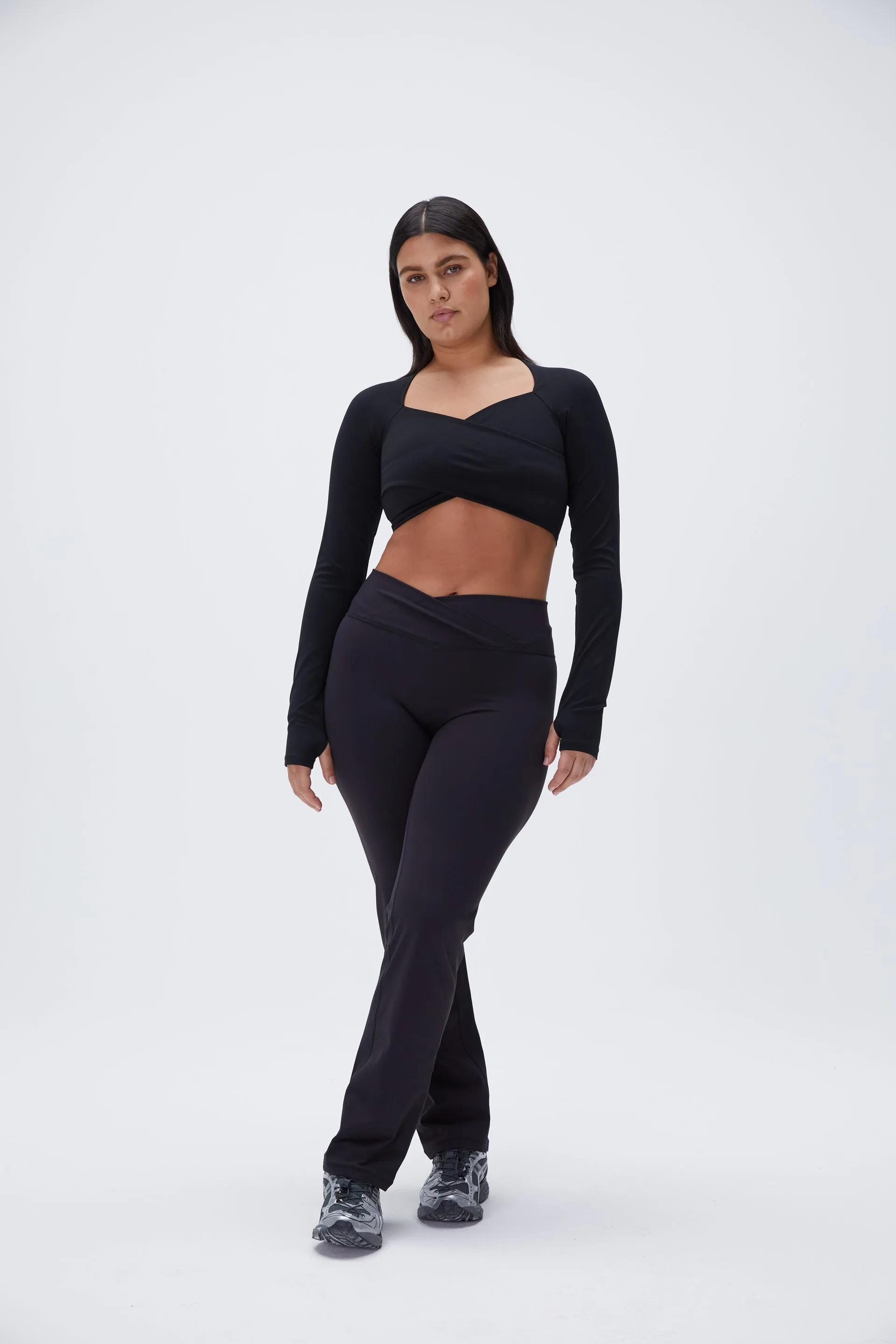 Wrap Over Yoga Pant - Black