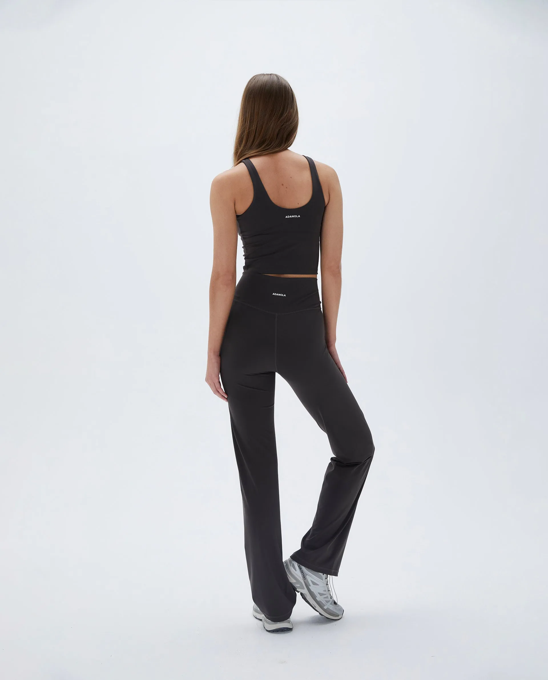 Wrap Over Yoga Pant - Coffee Bean