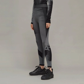 Y-3 Women Engineered Knit Tights Black
