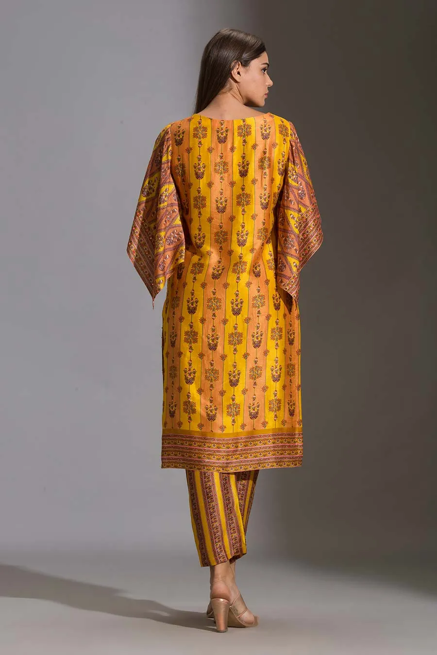 Yellow Printed Kurta & Pant Set