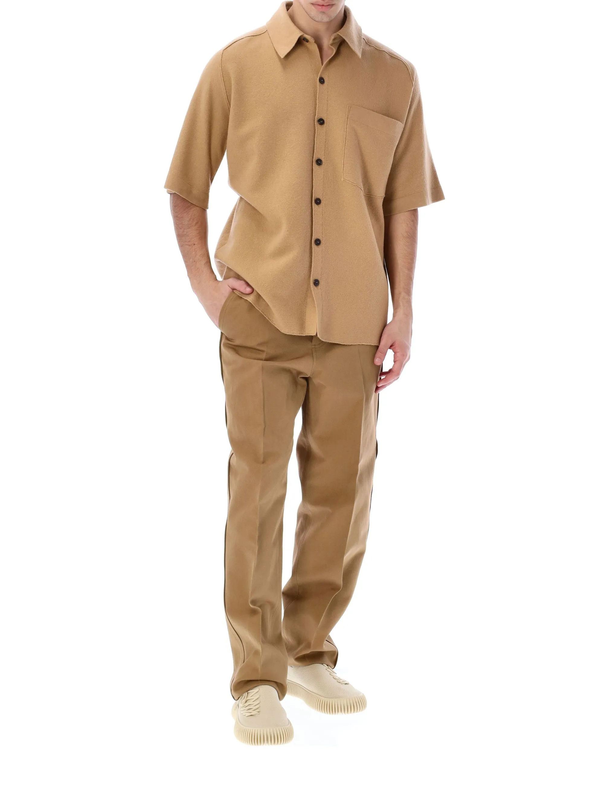 Z Zegna High Waist Straight Leg Trousers