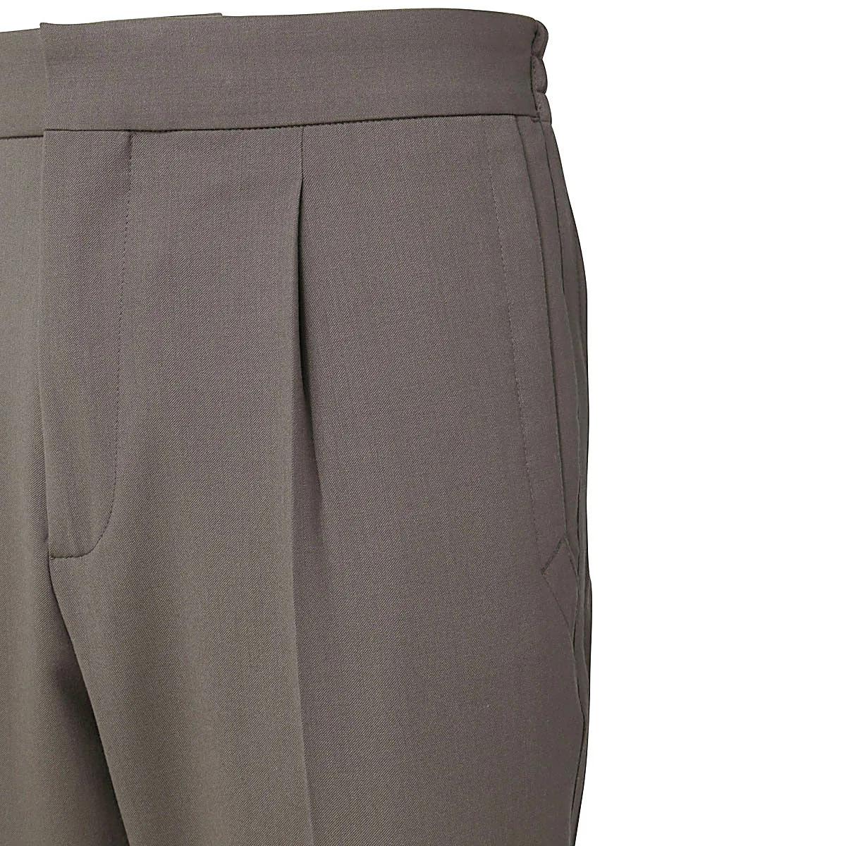 Z Zegna High Waist Straight Leg Trousers