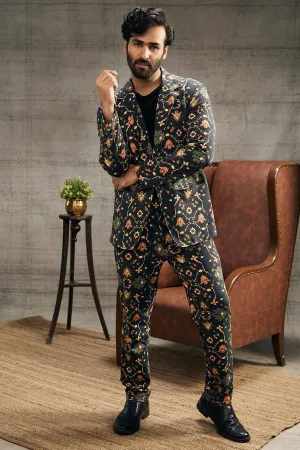 Zahra Printed Blazer & Pant Set