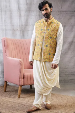 Zahra Sequin Bandi With Drape Kurta Set