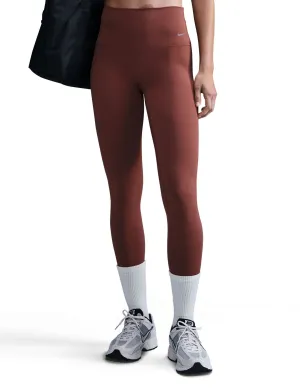 Zenvy High Waisted 7/8 Leggings - Red Sepia/Black