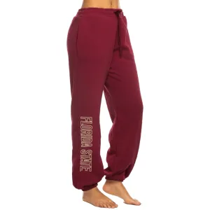 ZooZatz Women's Florida State/Seminole Logo Fleece Jogger - Garnet
